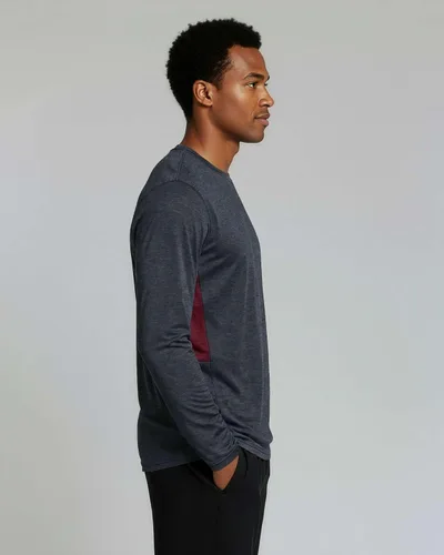 Vista 11 de Real Essentials Paquete de 4 unidades: camiseta de manga larga para hombre Dry Fit, disipa la humedad, protección solar FPU 50+ contra rayos