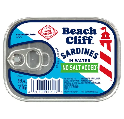 Vista 25 de Beach Cliff Sardinas Silvestres en Salsa Picante de Louisiana, lata de 3.75 oz - 14g de proteína por porción - Sin gluten, apto para dieta keto