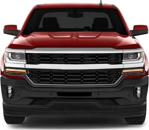 Vista 5 de DNA MOTORING Paragolpe delantero compatible con Silverado 1500 2016-2018/2019 Silverado 1500 LD, con orificio para sensor, con luces antiniebla