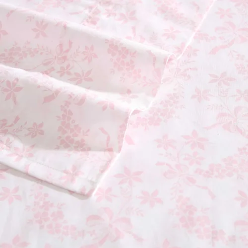 Vista 3 de Laura Ashley - Juego de sábanas individual, ropa de cama de percal de algodón fresca y suave con bolsillos profundos, ligera para comodidad durante
