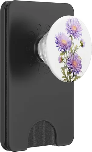 Vista 7 de purple aster flowers Acuarela PopSockets Estándar PopGrip