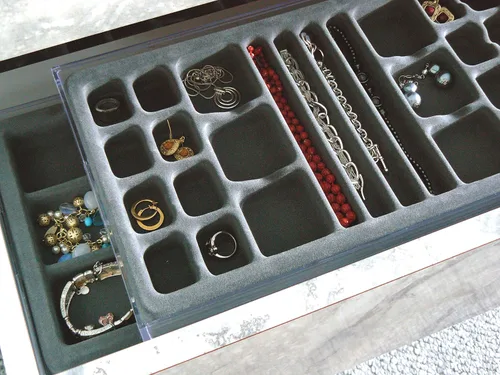 Vista 3 de Axis 3331 organizador de joyas apilable con 26 compartimentos