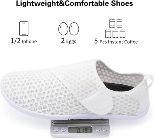 Vista 7 de Lisdwde Zapatos de agua para mujeres y hombres, antideslizantes, zapatos acuáticos, zapatos de natación, deportes de playa, zapatos de secado