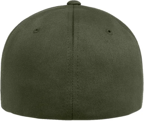 Vista 3 de Shelby Cobra Exotic Car Outline Design Flexfit Trucker Gorra ajustada, S-M, Olivapétalos de pincel.