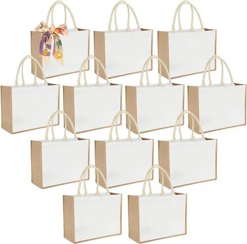 Vista 7 de 12 bolsas de mano con asa para dama de honor, regalos de boda, bolsa de regalo para mujer, bolsa de bienvenida reutilizable a granel para compras
