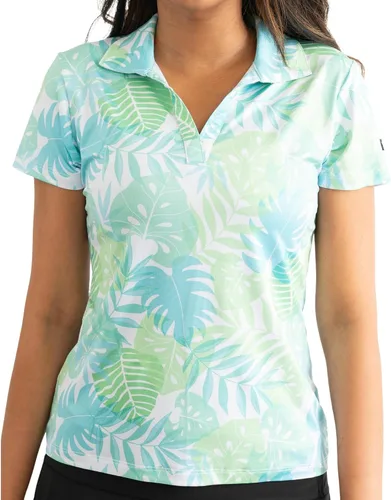 Vista 11 de YATTA GOLF Polo de golf prémium para mujer, ligero, de secado rápido, resistente a las arrugas y absorbe la humedad Aloha Sunrise