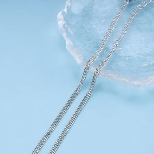 Vista 6 de YienDoo Collar de corazón de cristal con capas de estilo bohemio, gargantilla de corazón de amor, collar con dije de corazón, collar de plata