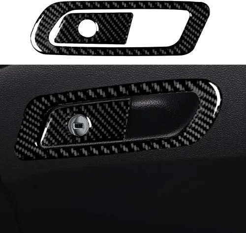 Vista 29 de Blazeray Accesorios interiores de fibra de carbono, cubierta decorativa, ajuste adhesivo para Audi A4 B9 2017-2019 (cubierta de perilla central)