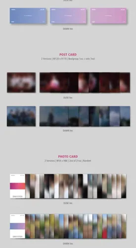 Vista 3 de Enhypen Border : Day One 1st Mini Album 2 Version SET 136p PhotoBook+Clear Story Cover+1p Bookmark+2p PhotoCard+1p PostCard+Tracking Sealed