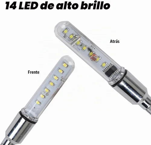 Vista 4 de DAWAY Luz de vástago de válvula de neumático de bicicleta A08 – Luces LED impermeables para rueda de bicicleta, lámpara intermitente de neón que