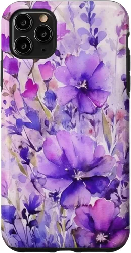 Vista 13 de Purple Lavender Flower Watercolor for Women & Girls Case for iPhone 17