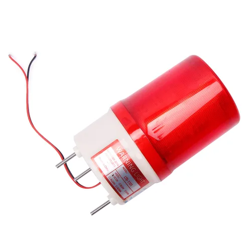 Vista 6 de Bettomshin Bombilla de advertencia estroboscópica, 12 V CC 10 W, torre de señal industrial, sin zumbador, lámpara indicadora de alarma para obras