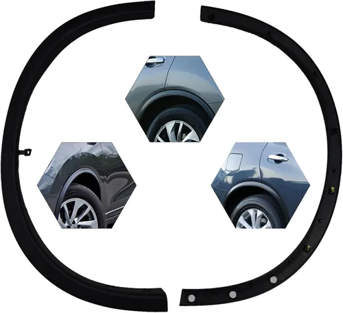 Vista 3 de 2 guardabarros de rueda delantera para Nissan Rogue 2014-2016, moldura de arco de rueda lateral izquierda y derecha, protector de bengala