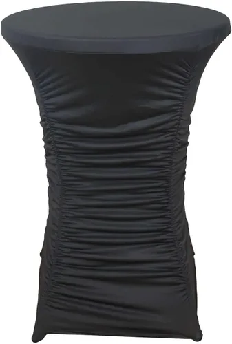 Vista 7 de Efavormart - Mantel para mesa de cóctel, color negro, de 32 pulgadas, plisado, resistente, de elastano, para mesa de cóctel, boda, fiesta, bar