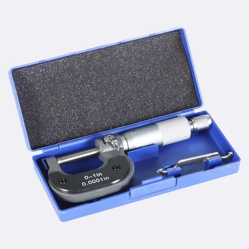 Vista 7 de Micrómetro exterior de precisión de 1 a 2 pulgadas con caja, 0.0001 herramienta de precisión para maquinaria de graduación con punta de carburo