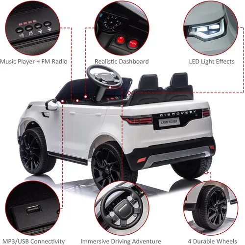 Vista 2 de Takywep Coche de paseo para niños, estilo Land Rover con licencia