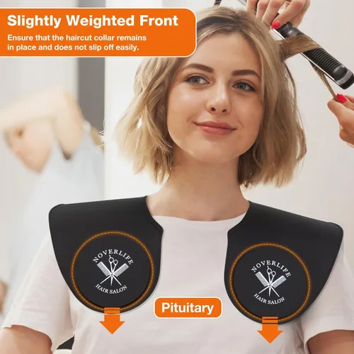 Vista 3 de Noverlife Hair Cutting Collar, Waterproof Silicone Hair Dye Collar, Barber Hair Cutting Pad Haircut Neck Wrap for Salon