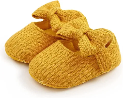 Vista 6 de Zapatos de bebé Mary Jane planos antideslizantes suela suave bebé bebé zapatos primeros caminantes fiesta Navidad vestido zapatos