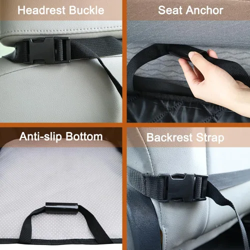 Vista 3 de Fundas de Asiento Delantero de Coche para Perros Fundas de Asiento de Silla de Capitán Funda de Asiento de Coche para Mascotas Protector de Asiento
