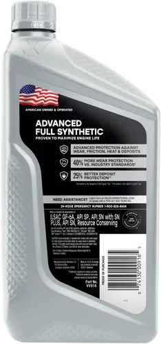 Vista 191 de Valvoline SynPower Full aceite sintético para motor, 1 Cuarto de galón, Ambar