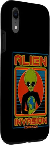 Vista 66 de Funda para iPhone 13 Pro Max Alien Invasion 1984 Tech Noir Distopía