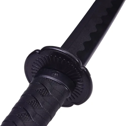 Vista 7 de Espada katana japonesa – Hoja negra de polipropileno con Saya, espada de entrenamiento Samurai para cosplay, 40.1 pulgadas