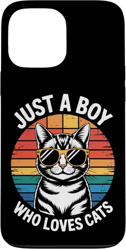 Vista 24 de Just A Boy Who Loves Cats Cat Dad Kitty Parent Feline Boys Case for iPhone 16