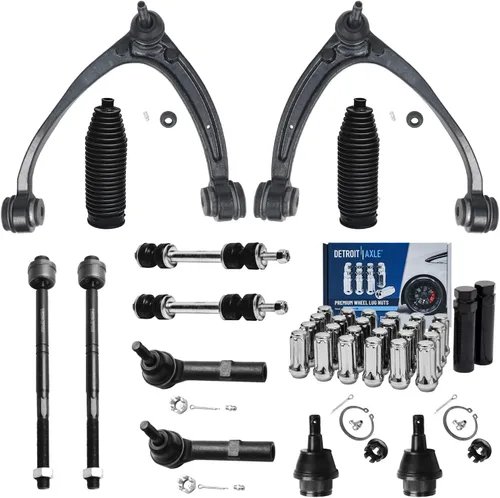 Vista 72 de Detroit Axle - Kit de suspensión frontal de 15 piezas para Jeep Grand Cherokee 99-04 1999 2000 2001 2002 2003 2004, brazos de control superior e