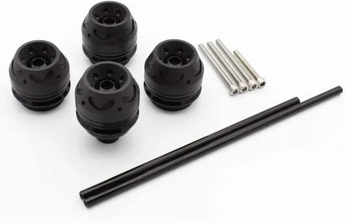 Vista 5 de FXCNC Racing CNC aluminio eje deslizante marco deslizante Crash Wheel Slider Protector de choque compatible con Ducati Monster 696