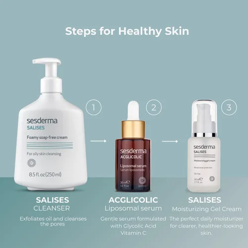 Vista 4 de Sesderma SALISES Crema de gel hidratante, 1.7 onzas líquidas (paquete de 1)