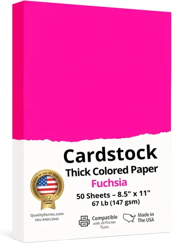 Vista 17 de NextDayLabels Papel de cartulina de color, 50 hojas, "8-1/2" x 11"", color crema, 67 libras (147 gsm), papel de color grueso para manualidades