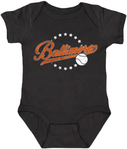 Vista 3 de Body para niños de estilo retro vintage para fanáticos del béisbol Arizona - Negro