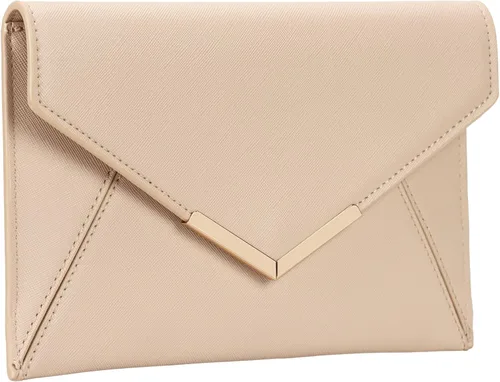 Vista 2 de Dexmay - Bolso de mano tipo sobre para mujer, tamaño mediano, de piel saffiano, plegable