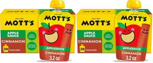 Vista 24 de Mott's Puré de manzana y canela, bolsas transparentes de 3.2 onzas, paquete de 20