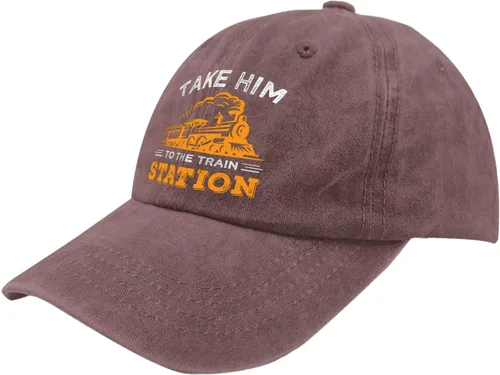 Vista 2 de Baseball Caps Take Him to The Train Station Baseball Caps, Funny Hats for Men