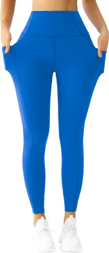 Vista 5 de QUEENIEKE Leggings de yoga de cintura alta con 2 bolsillos para mujeres y niñas, control de abdomen, levantamiento de glúteos, no se transparenta