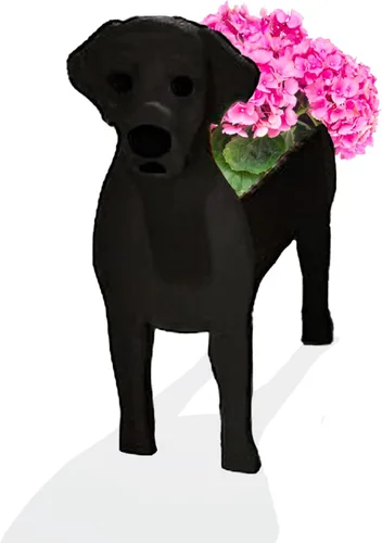 Vista 32 de Macetero de flores para perros, regalos para mujeres, bonitas macetas de PVC para perros, macetas para interiores y exteriores, maceta de jardín