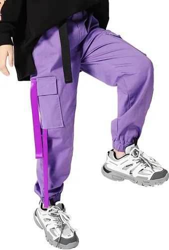 Vista 2 de Pantalones cargo de algodón para niños y niñas, sueltos, para baile de hip hop
