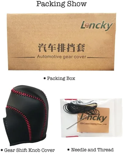 Vista 7 de Funda de piel auténtica para perilla de palanca de cambios para Volvo S60 / S80 / V70 / XC60 / XC70 2011-2012 automático