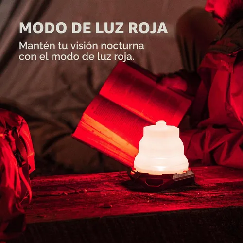 Vista 5 de NEBO Galileo - Linterna plegable de aire, 6 modos de luz, duradera, potente linterna con gancho para colgar para acampar y uso al aire libre, 500