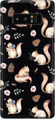 Vista 19 de Inspired Cases - Funda con textura 3D para iPhone Xs Max - Funda protectora de goma para Apple iPhone Xs Max - Patrón de acuarela de ardilla - Negro