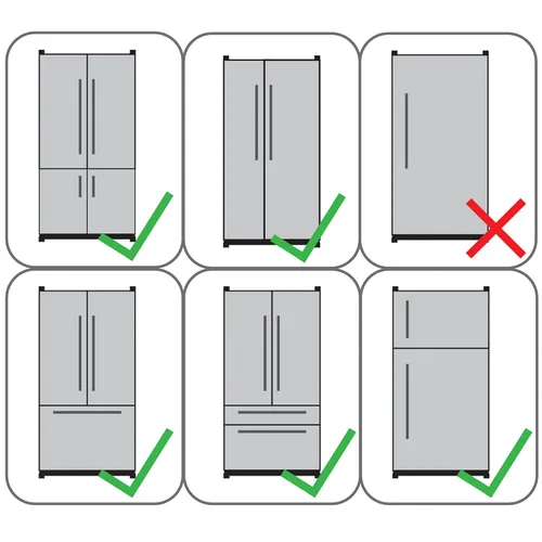 Vista 7 de Qdos Safety Cerradura adhesiva para nevera/congelador Cromo Fácil operación con una sola mano - Diseño patentado ZeroPinch - Cerradura