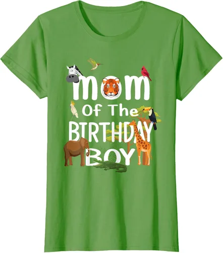 Vista 4 de Camiseta de fiesta de animales con temática de zoológico para niño de cumpleaños, Negro