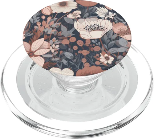Vista 8 de PopSockets con estampado floral minimalista de flores silvestres estilo bohemio para mujer