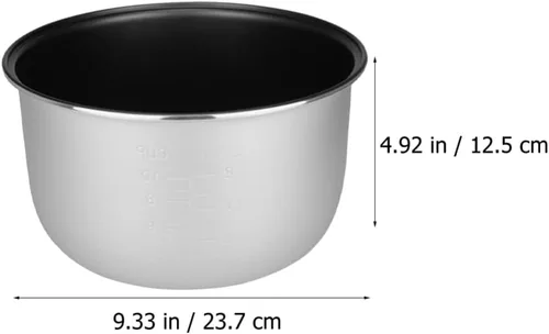 Vista 6 de Yardwe Olla interna para arrocera, revestimiento interior de olla de cocción antiadherente, repuesto para cocina casera, 4L