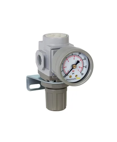 Vista 10 de PneumaticPlus SAR600-N10BG Regulador de presión de aire comprimido 1" NPT - Soporte, manómetro.