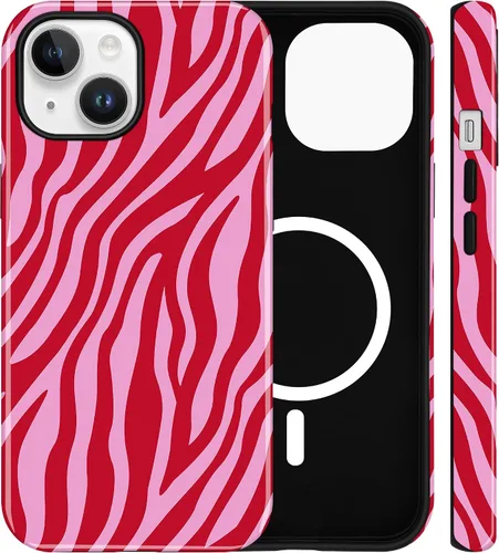 Vista 35 de Jusy Funda magnética Zebra para iPhone XR, color negro