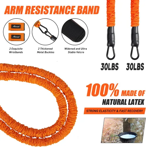 Vista 3 de Bandas de béisbol, bandas de brazo de 50 libras y 100 libras para lanzadores de béisbol y sóftbol, atletas jóvenes y adultos mejoran el bateo