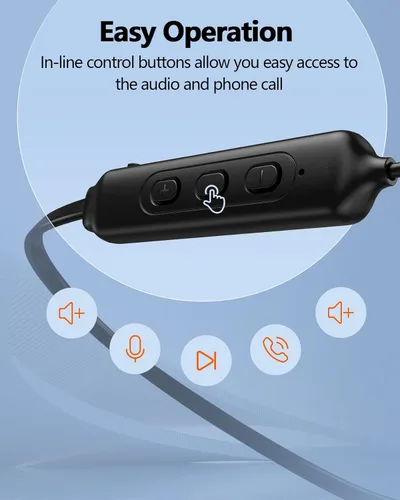 Vista 7 de Auriculares inalámbricos NANAMI, auriculares Bluetooth actualizados, resistencia al agua IPX7, auriculares intrauditivos con micrófono, banda