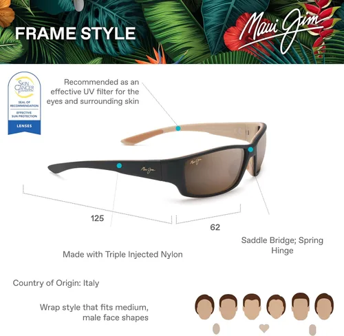 Vista 22 de Maui Jim Gafas de sol polarizadas Local Kine para hombre